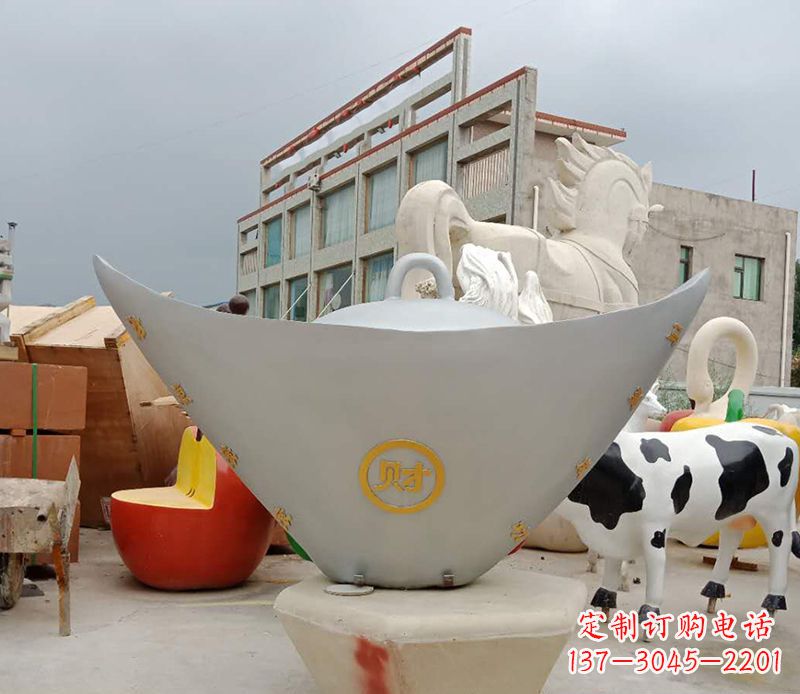 开封不锈钢元宝雕塑