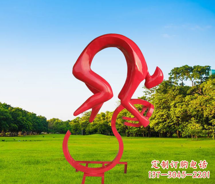开封不锈钢自行车雕塑精致美观的园林装置
