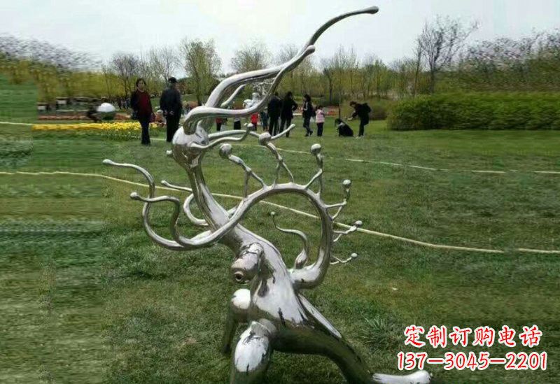 开封不锈钢树枝雕塑精美的艺术装饰