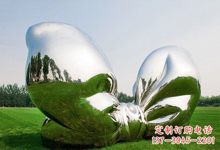 开封不锈钢园林大型蝴蝶结雕塑