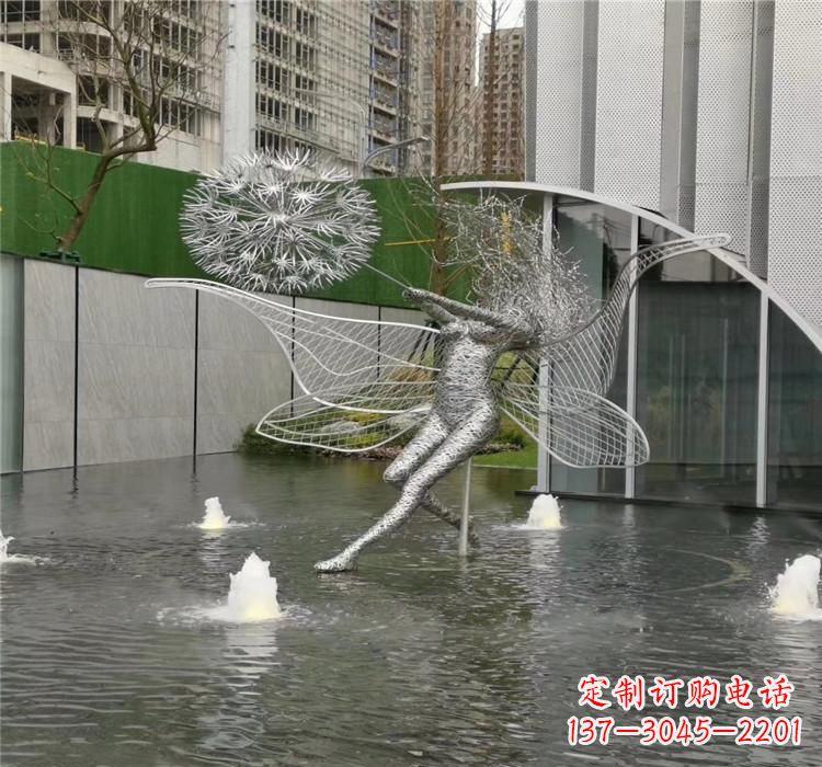 开封美丽的不锈钢蒲公英雕塑