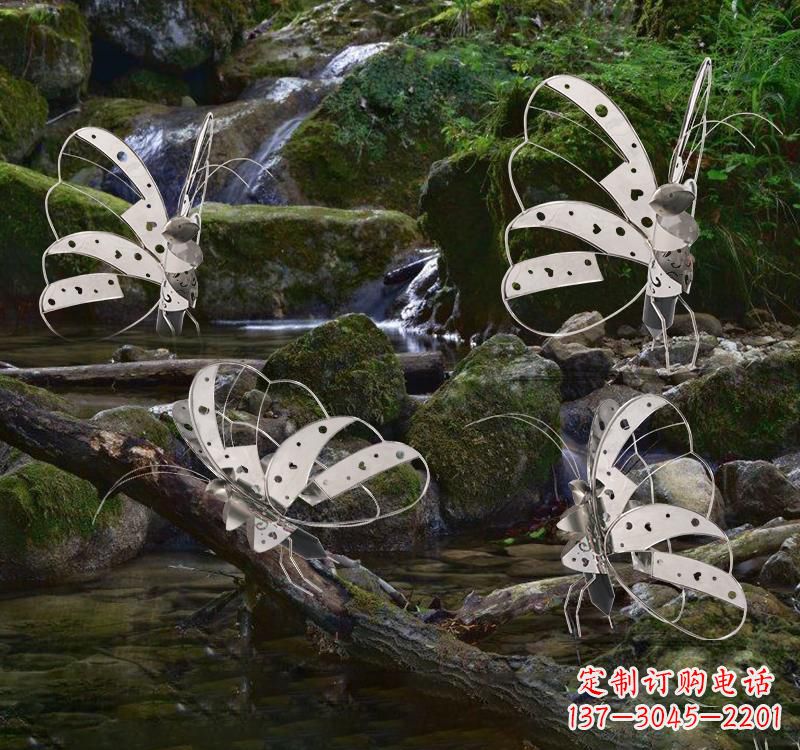 开封不锈钢园林艺术镂空蝴蝶雕塑——绽放自然之美