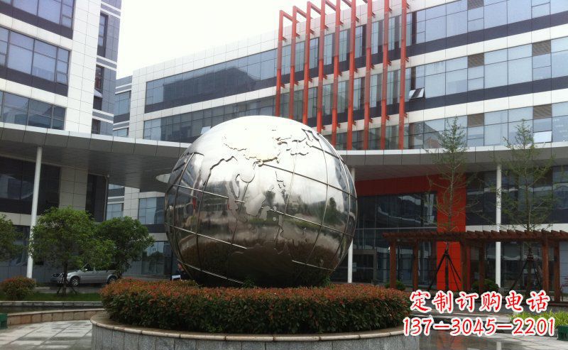 开封不锈钢圆球地球雕塑