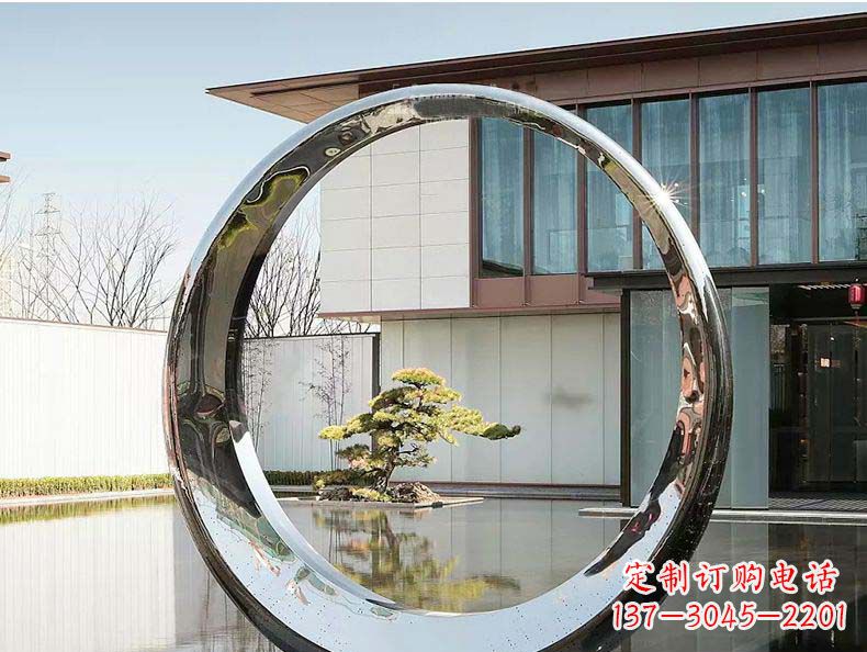 开封不锈钢月亮雕塑精美绝伦