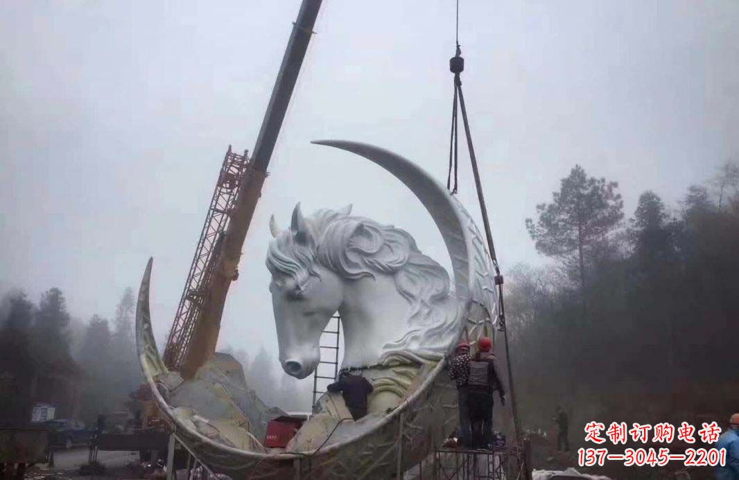 开封不锈钢月亮雕塑