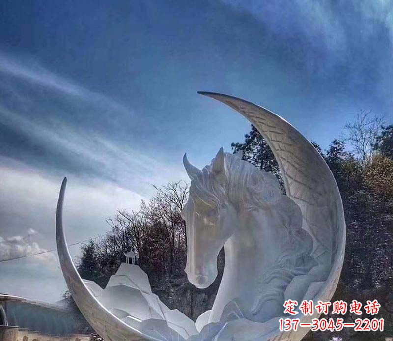 开封不锈钢月亮动物雕塑