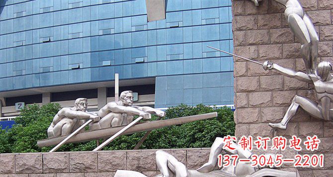 开封不锈钢运动员雕塑——震撼的街头景观
