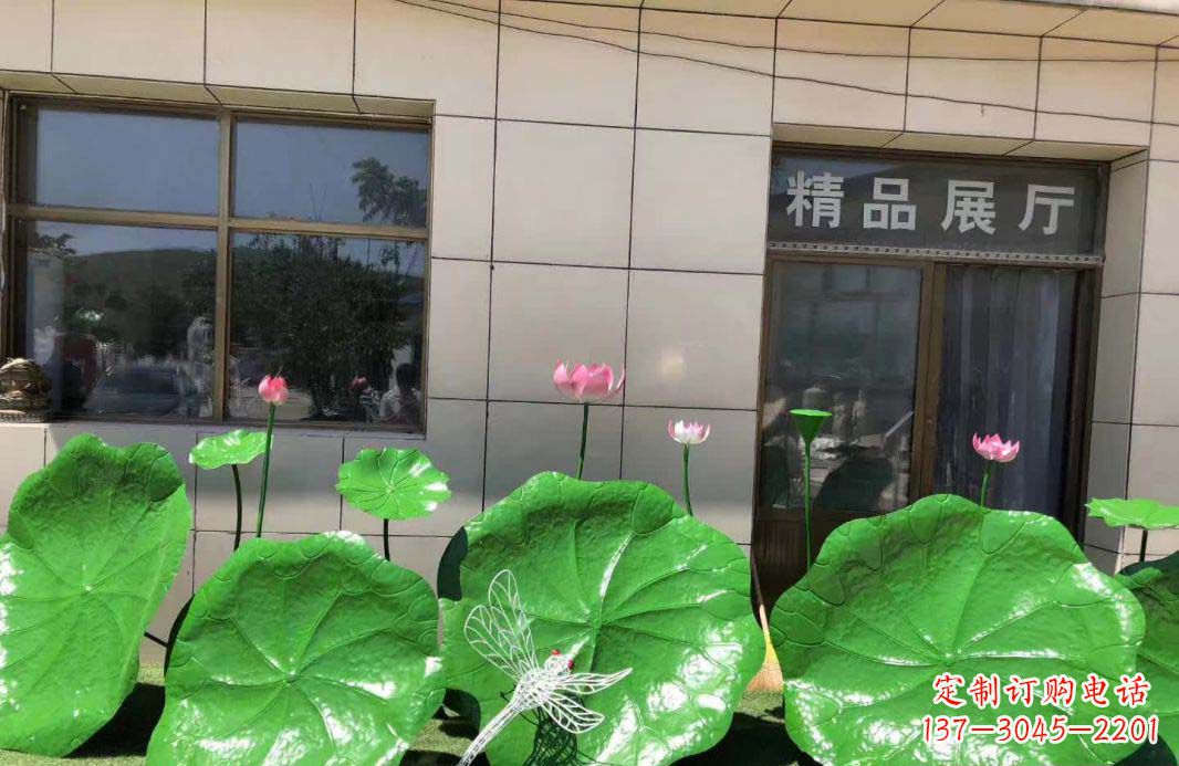 开封不锈钢造型荷叶雕塑