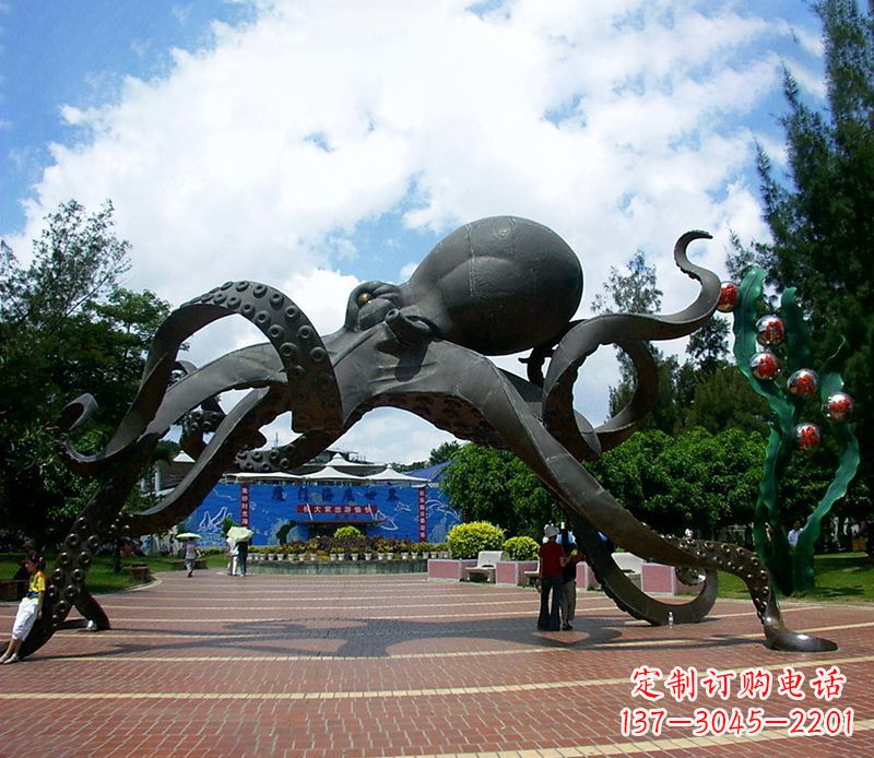 开封不锈钢章鱼雕塑