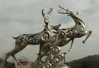 开封梅花鹿雕塑——祥云梅花鹿广场的标志