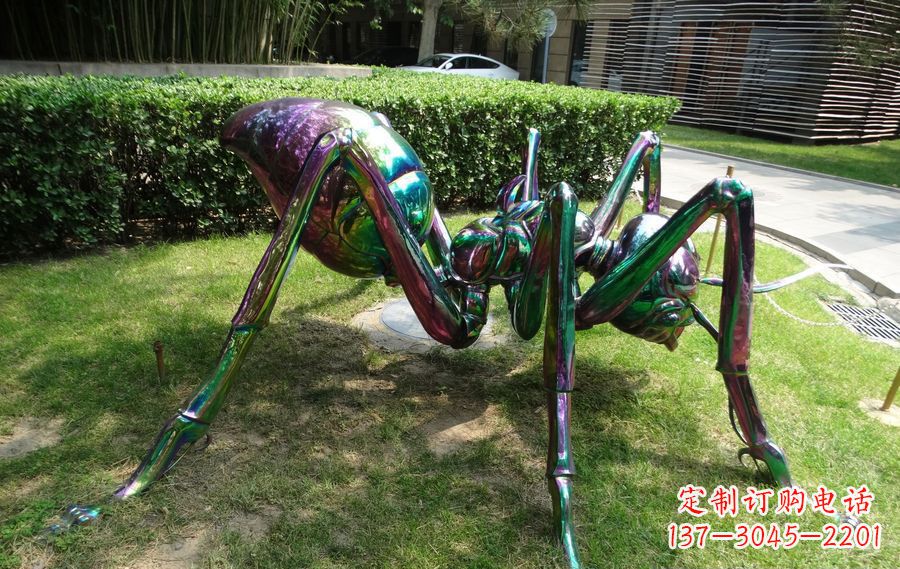 开封不锈钢蜘蛛园林景观雕塑