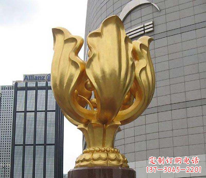 开封不锈钢紫荆花雕塑