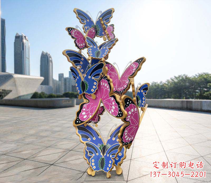 开封不锈钢蝴蝶雕塑美丽的艺术诠释