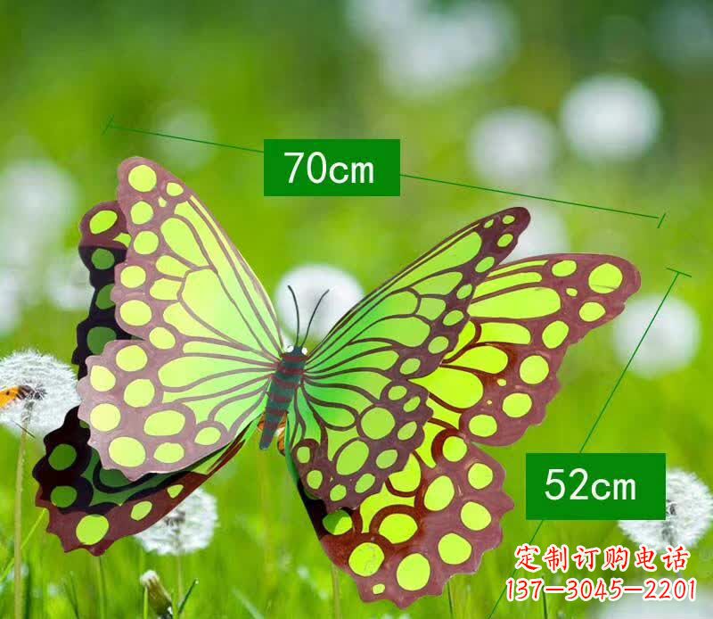 开封不锈钢蝴蝶雕塑彩色园林的精灵