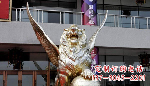 开封铜雕狮子西洋狮子的精美雕塑