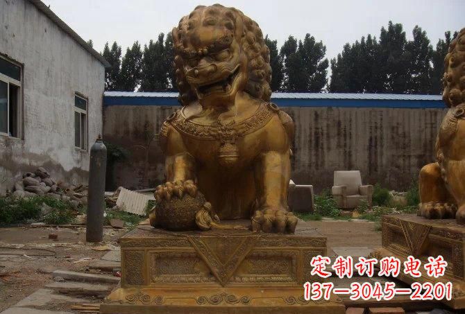 开封静谧的狮子雕塑精美的工艺与精神传承
