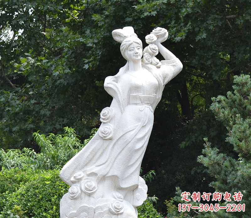 开封嫦娥奔月石雕绝美之作