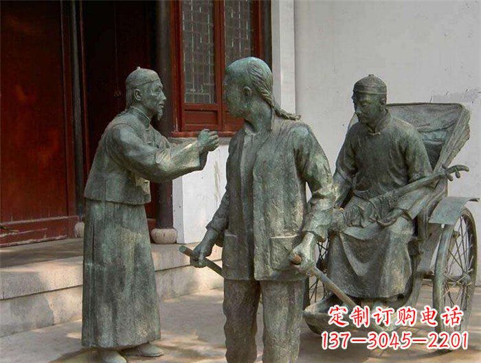 开封车夫拉车古代人物铜雕