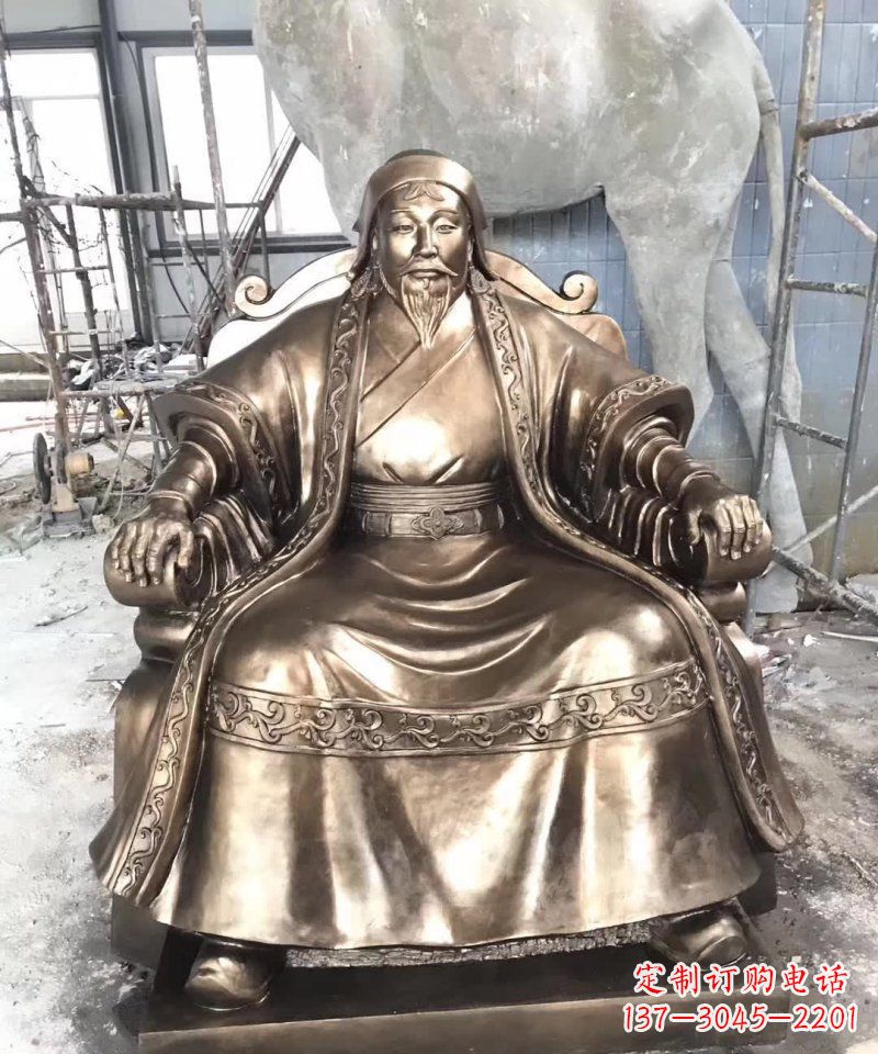 开封成吉思汗人物铜雕 (2)