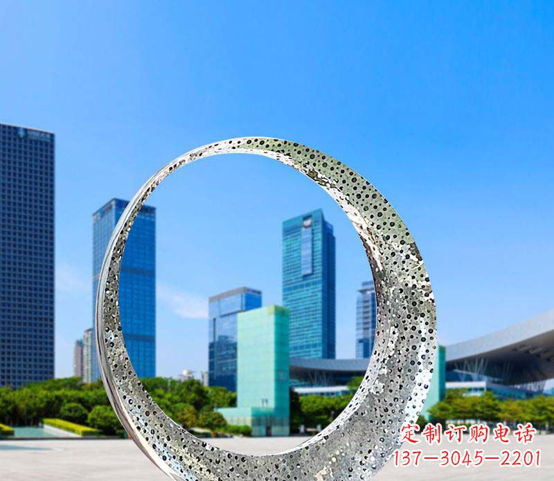 开封美丽圆环——不锈钢灯饰雕塑