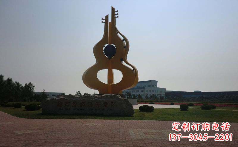 开封城市的不锈钢葫芦雕塑