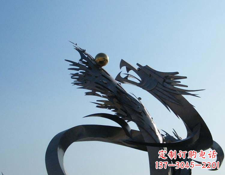 开封不锈钢龙雕塑精细的手工艺品