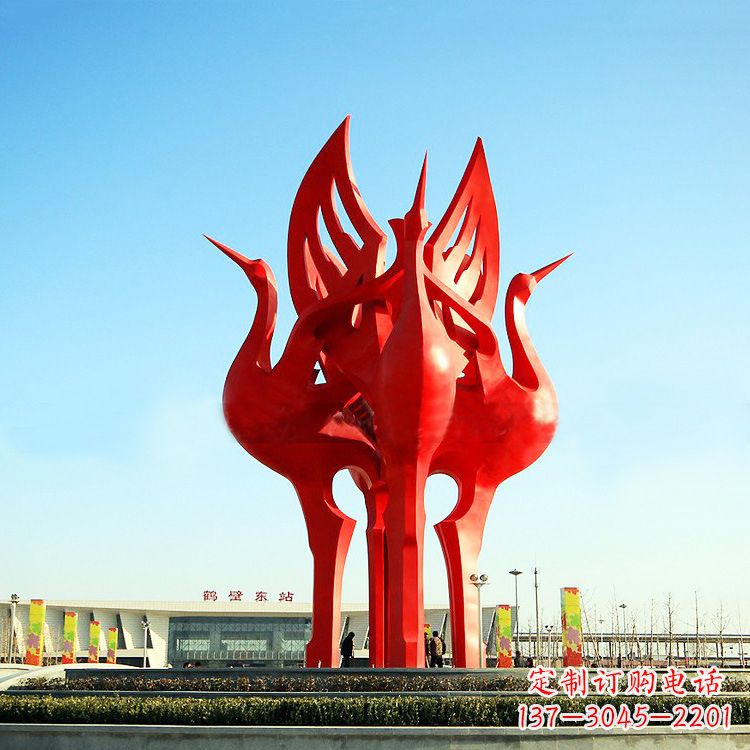 开封“仙鹤之歌仙鹤雕塑的精彩瞬间”