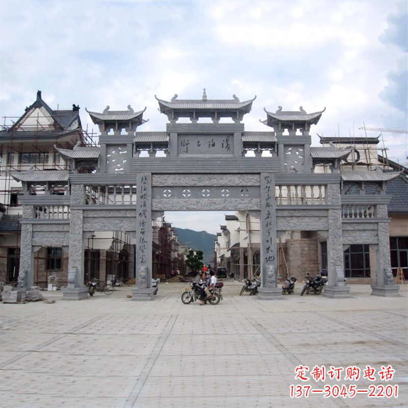 开封五门石雕牌坊传承中国古典雕塑文化