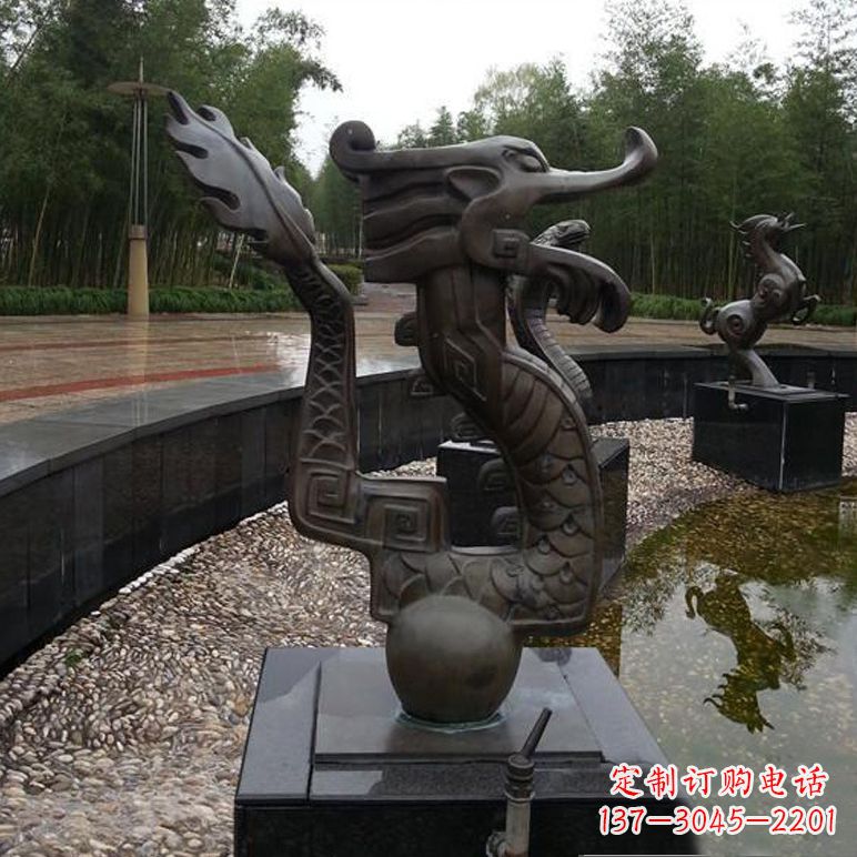 开封城市十二生肖喷泉雕塑