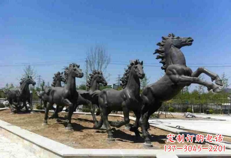 开封城市园林奔马铸铜雕塑