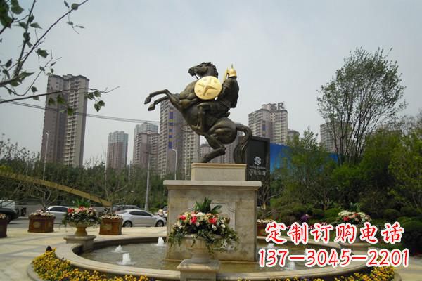 开封铸造城市象征——铜马战士雕塑