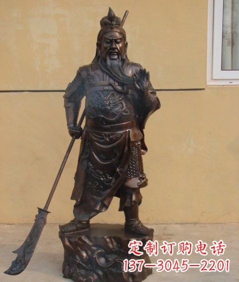 开封关公雕塑祝福人们的神灵