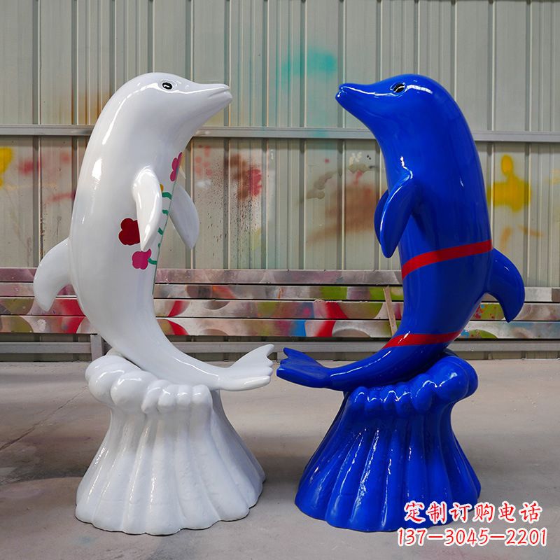 开封海豚雕塑美丽的景观装置
