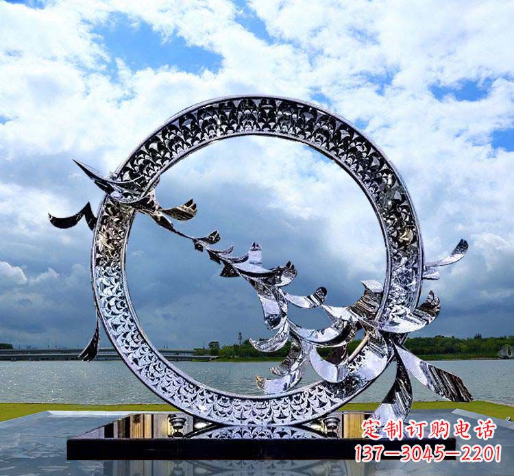 开封大雁雕塑不锈钢精美雕刻