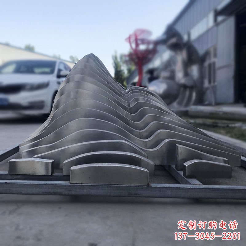 开封不锈钢假山雕塑精致耐用的艺术品