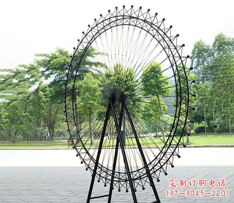 开封不锈钢摩天轮雕塑视觉与空间的结合
