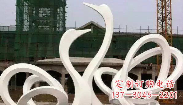 开封不锈钢天鹅雕塑给人以美丽的感受
