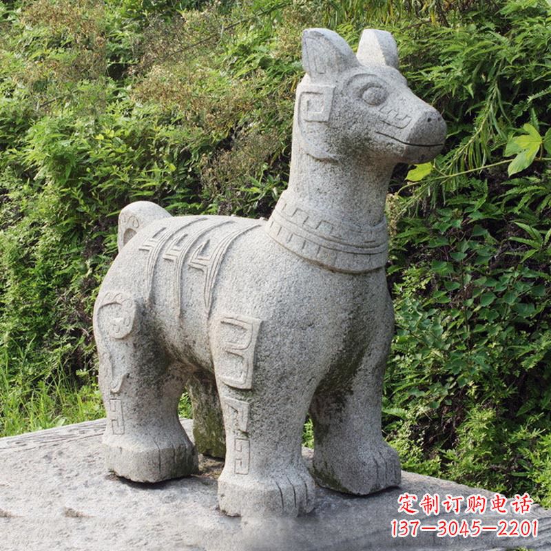 开封抽象大理石生肖狗石雕摆件