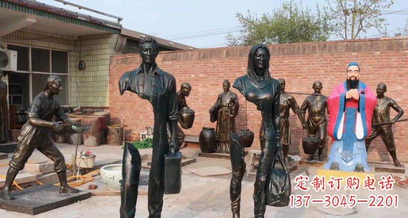 开封抽象男人女人铜雕
