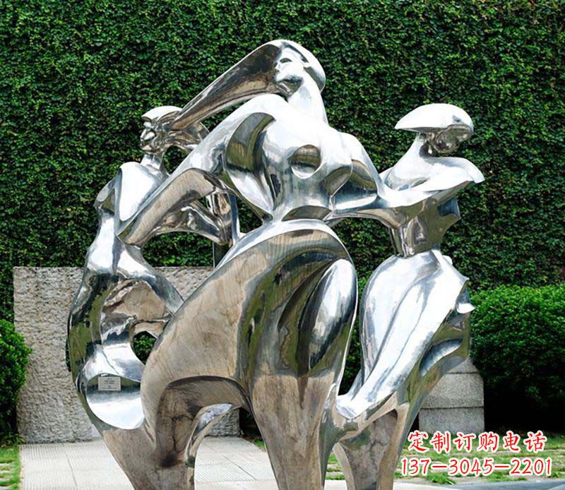 开封抽象女人不锈钢景观雕塑