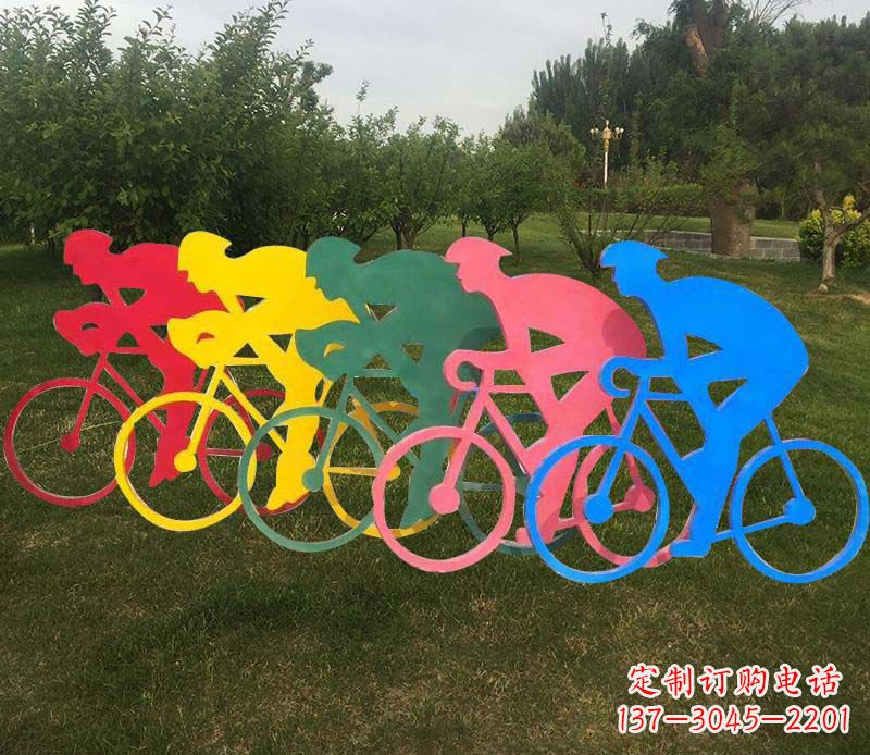 开封自行车雕塑——展现公园美丽