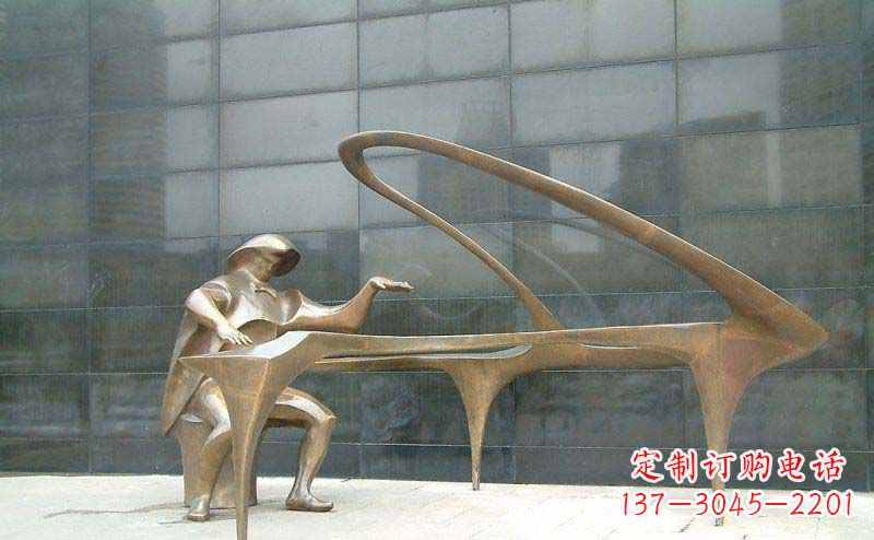 开封抽象钢琴雕塑街边景观的精美绝伦
