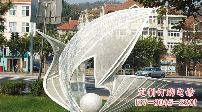开封抽象天鹅不锈钢动物雕塑