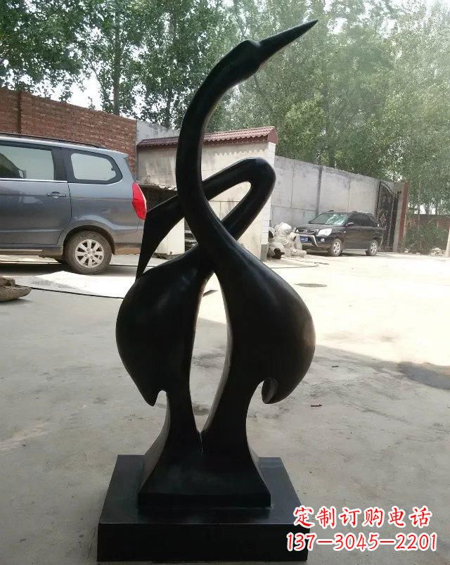 开封抽象天鹅铜雕