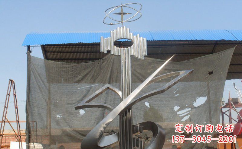 开封抽象钥匙校园不锈钢雕塑