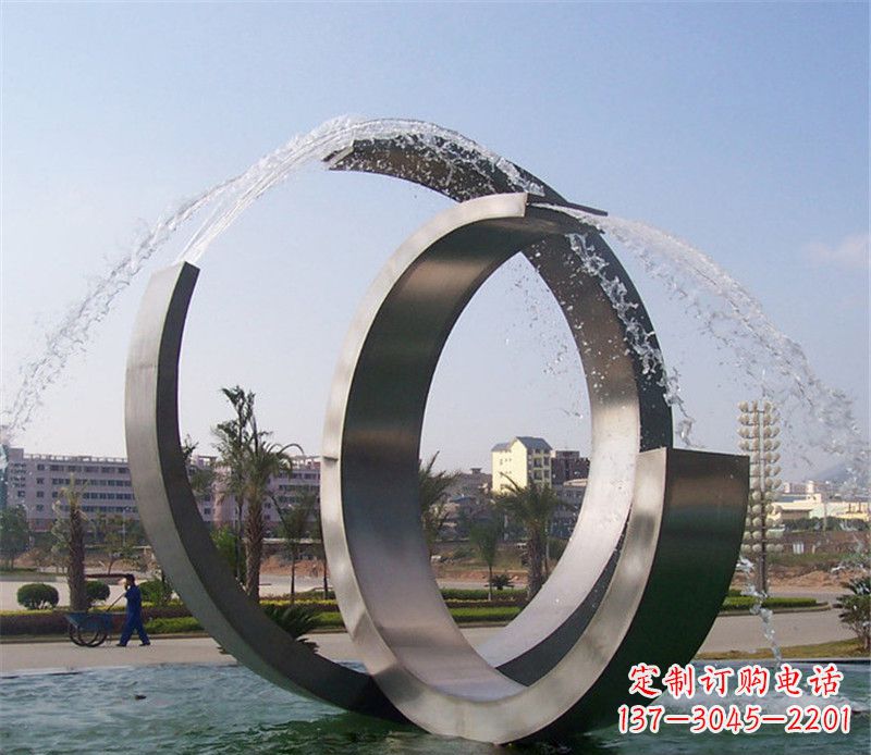 开封精美的不锈钢喷泉雕塑