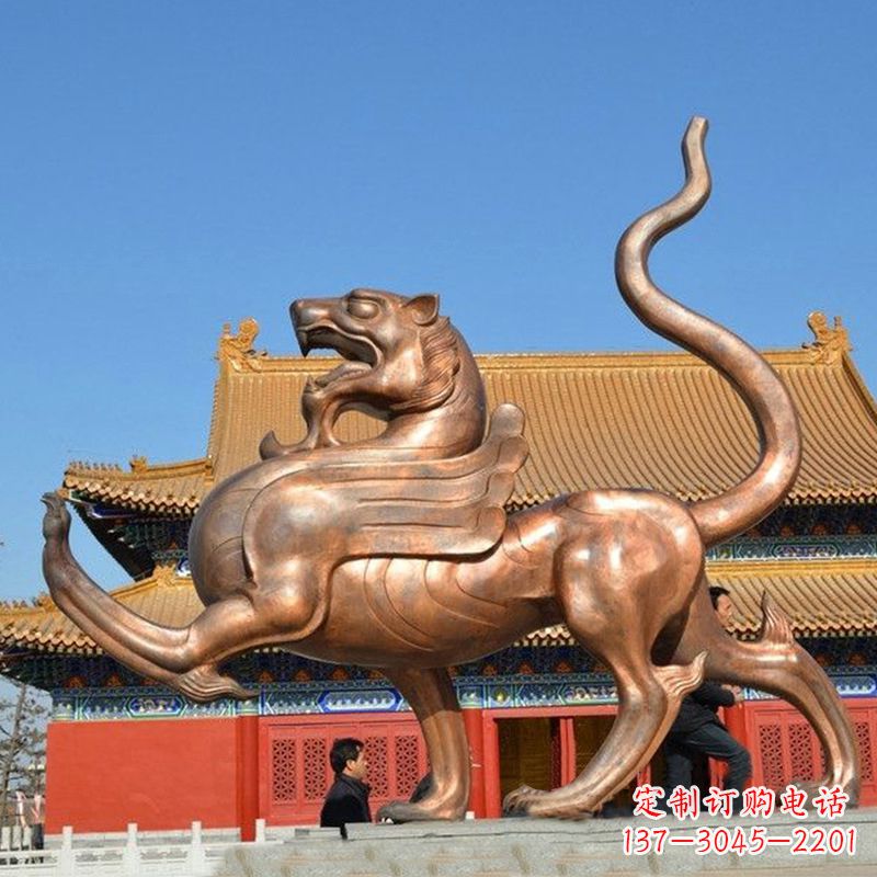 开封传统文化动物雕塑纯铜白虎雕塑