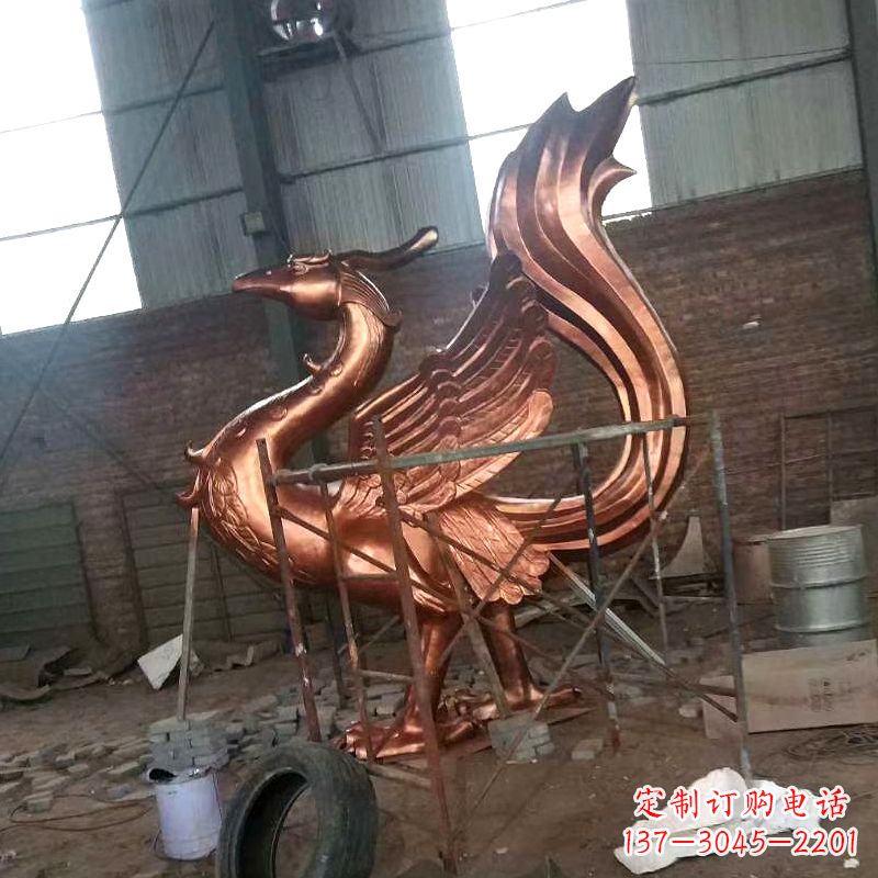 开封朱雀神兽纯铜陵光神君雕塑