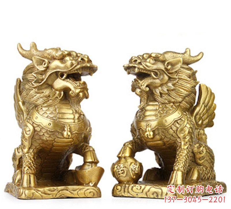 开封纯铜麒麟雕塑