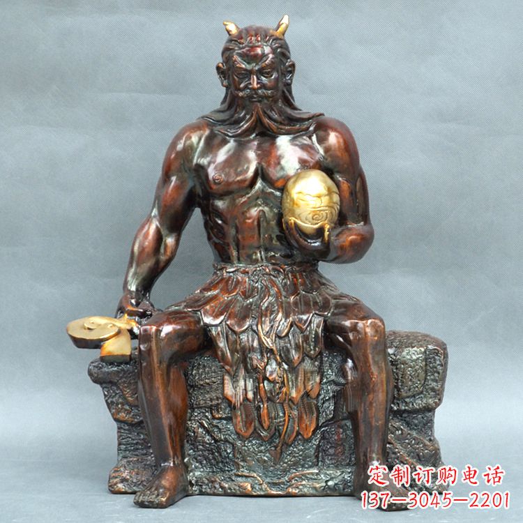 开封神农大帝坐姿雕塑像